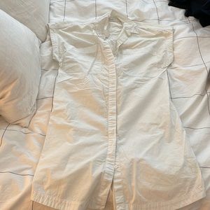 White button up dress